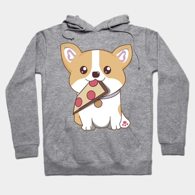 CORGI PIZZA Hoodie by vilein